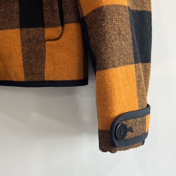 Ann Taylor loft wool checkered pea coat small - Picture 5 of 8